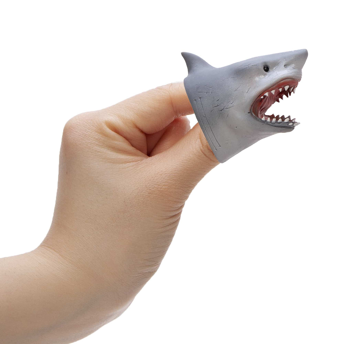 Shark Baby Finger Puppet on fingers