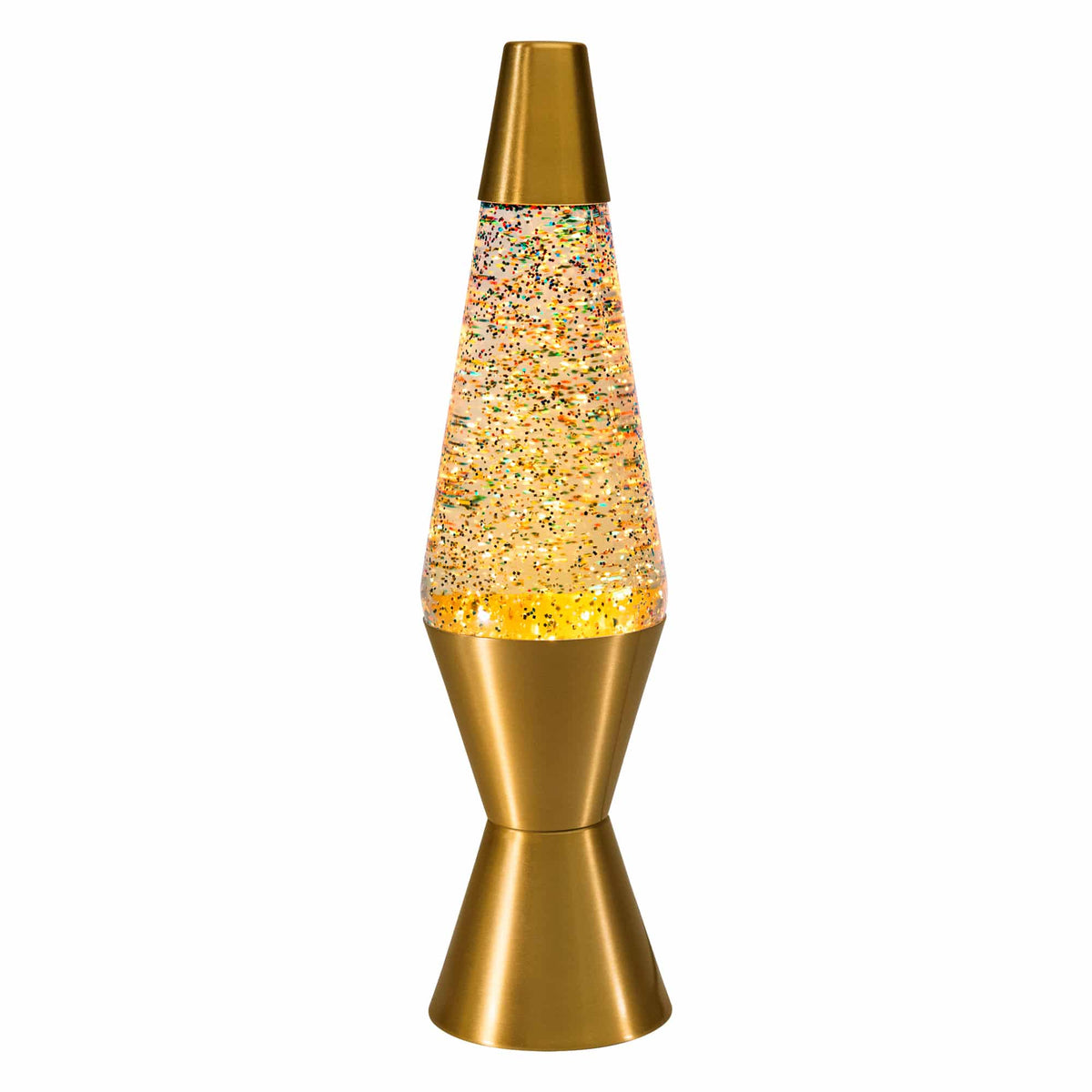 14.5′′ Lamp Rainbow Glitter – Clear/Gold