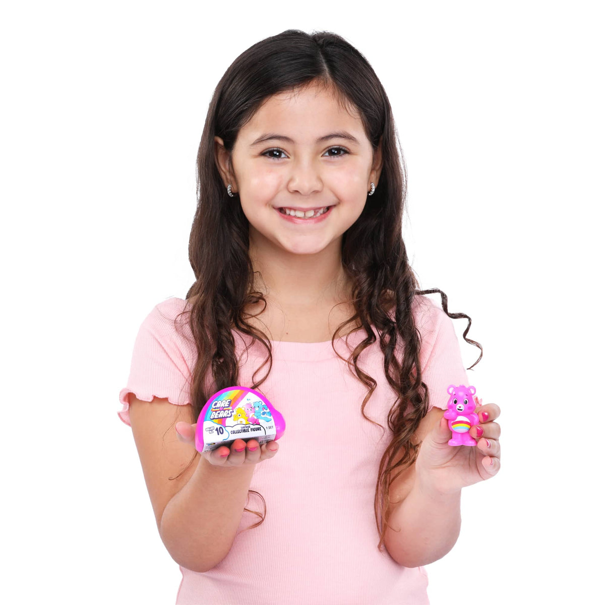 surprise figure being held by girl
