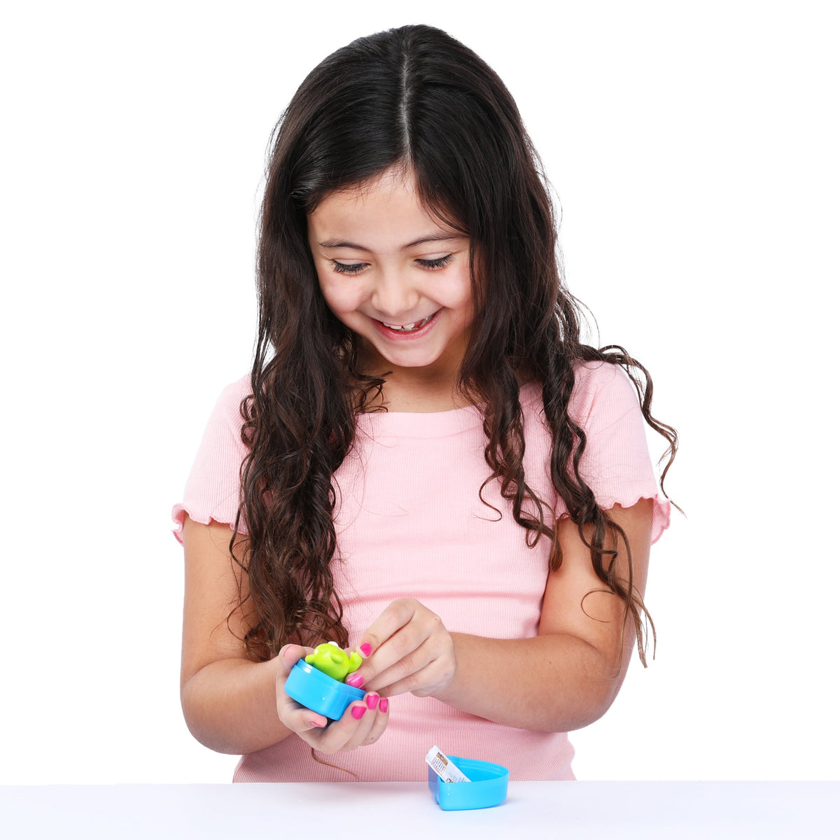 surprise figure being held by girl