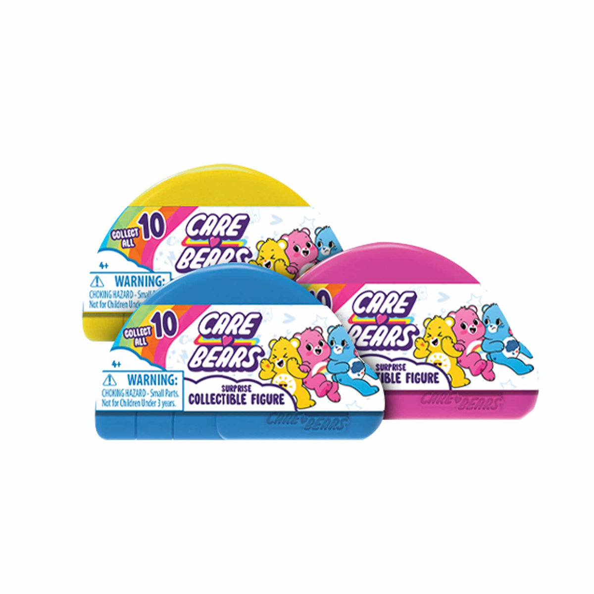Surprise Figures Packaging - Yellow, Pink Blue