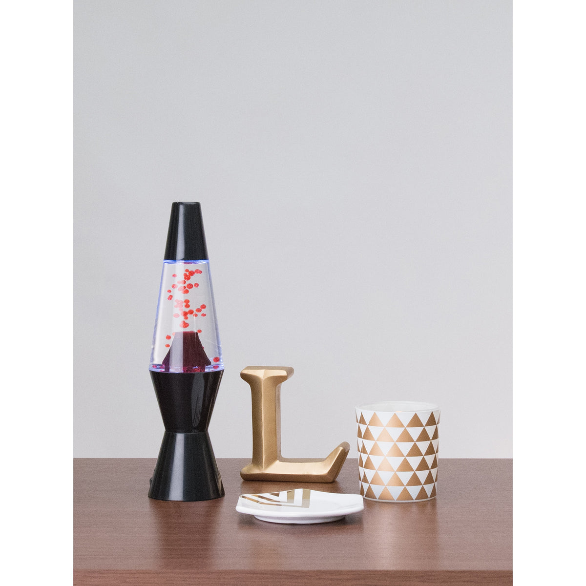10” Lamp Volcano – Black Base - Lifestyle on display table
