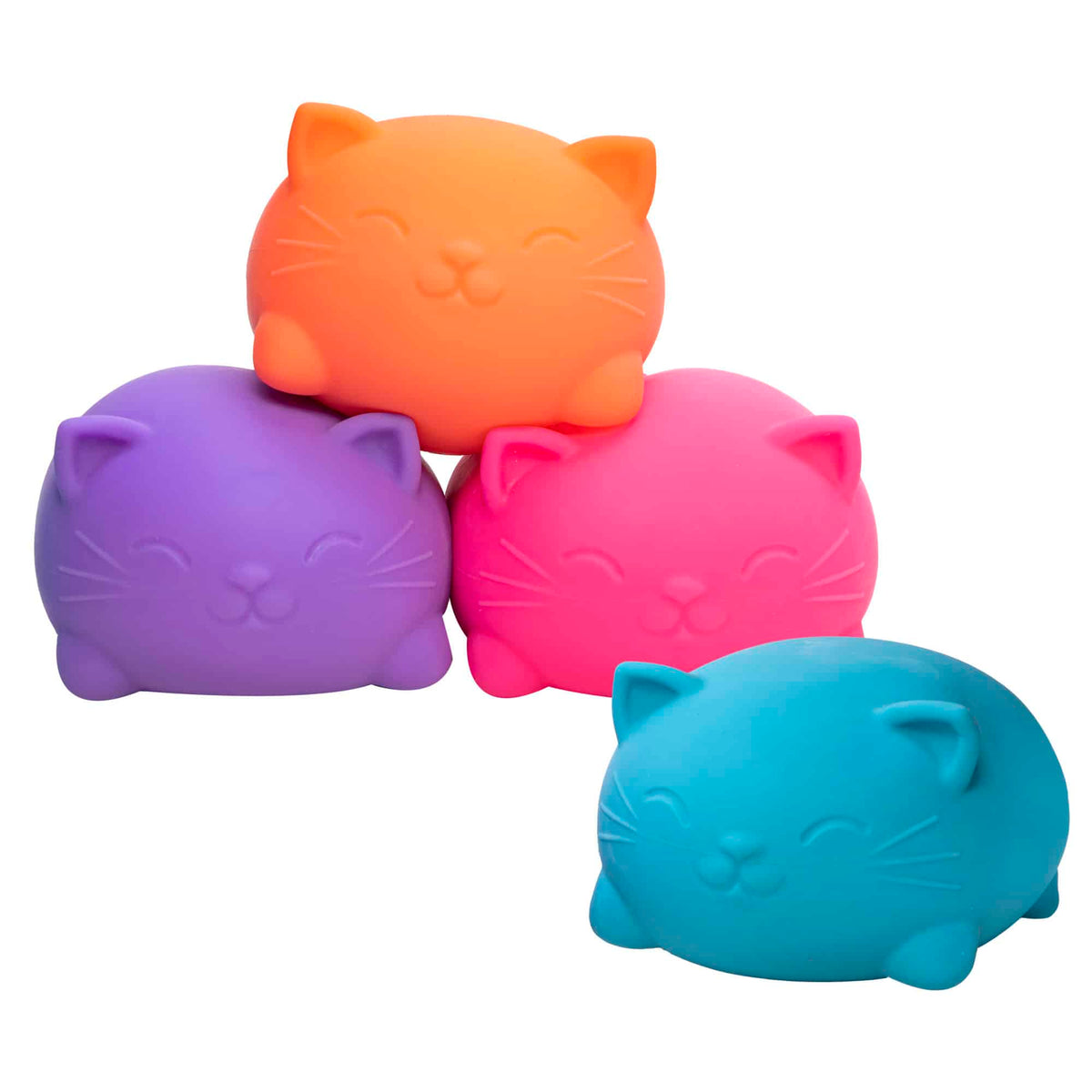 Super Cool Cats - Group Stacked - Pink Orange Blue Purple