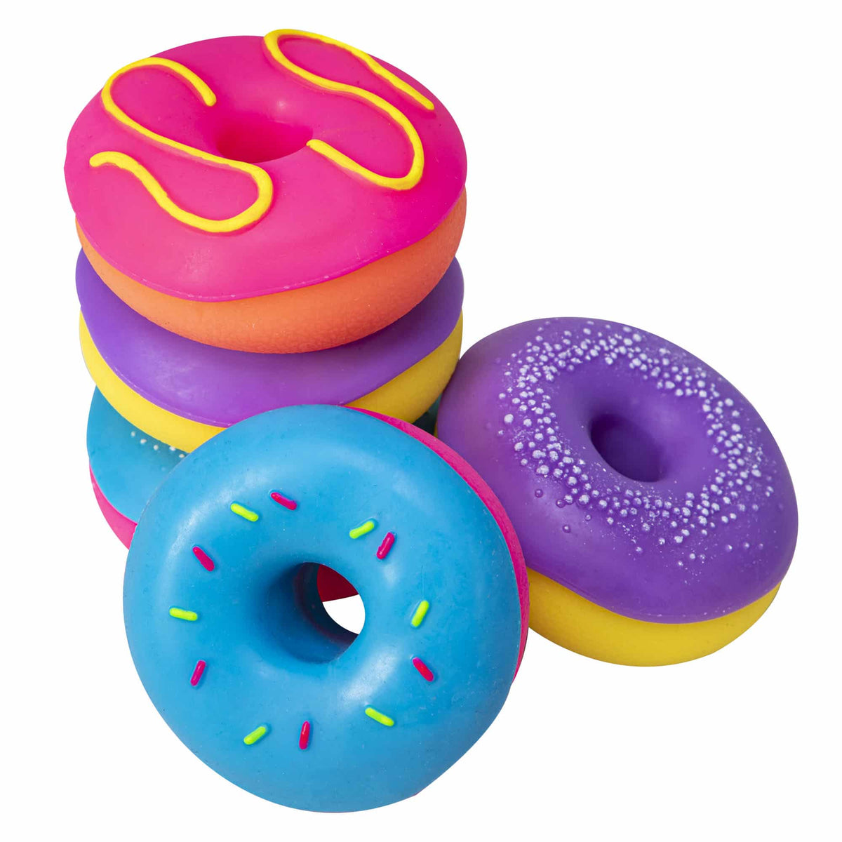 Dohnuts Stack and Group - Pink, Purple, and Blue frosted