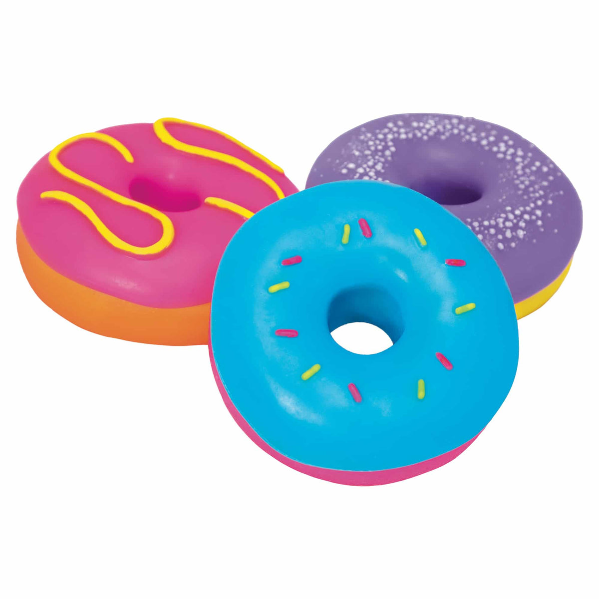Dohnuts Group of three - Pink, Blue, and Purple frosted