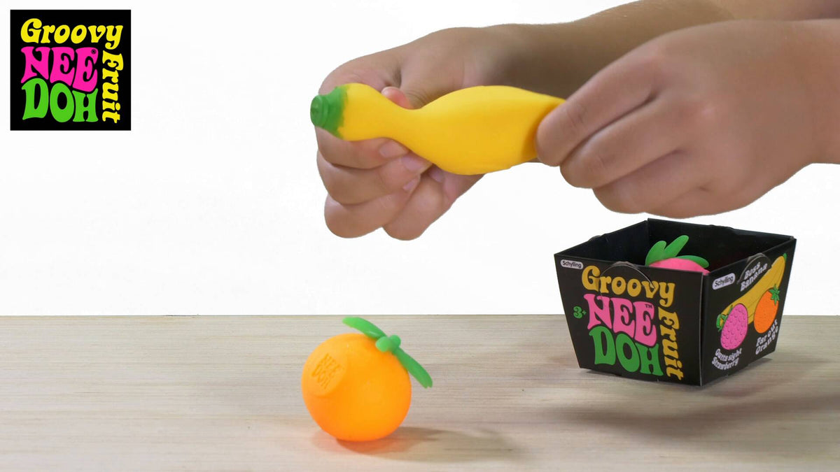 Groovy fruit shaped stress toy video