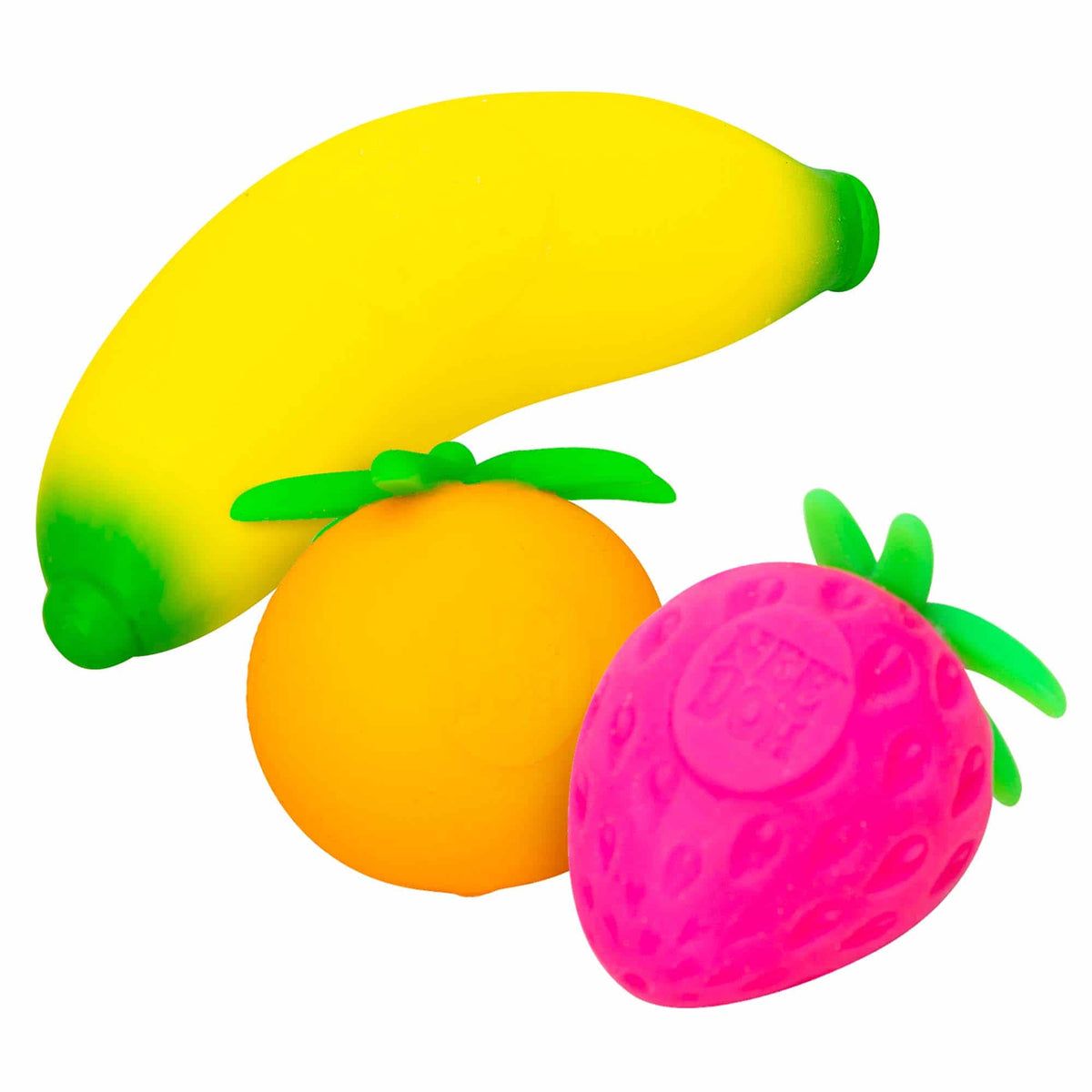 Groovy Fruit: Banana, Orange, Strawberry Squeeze Toy
