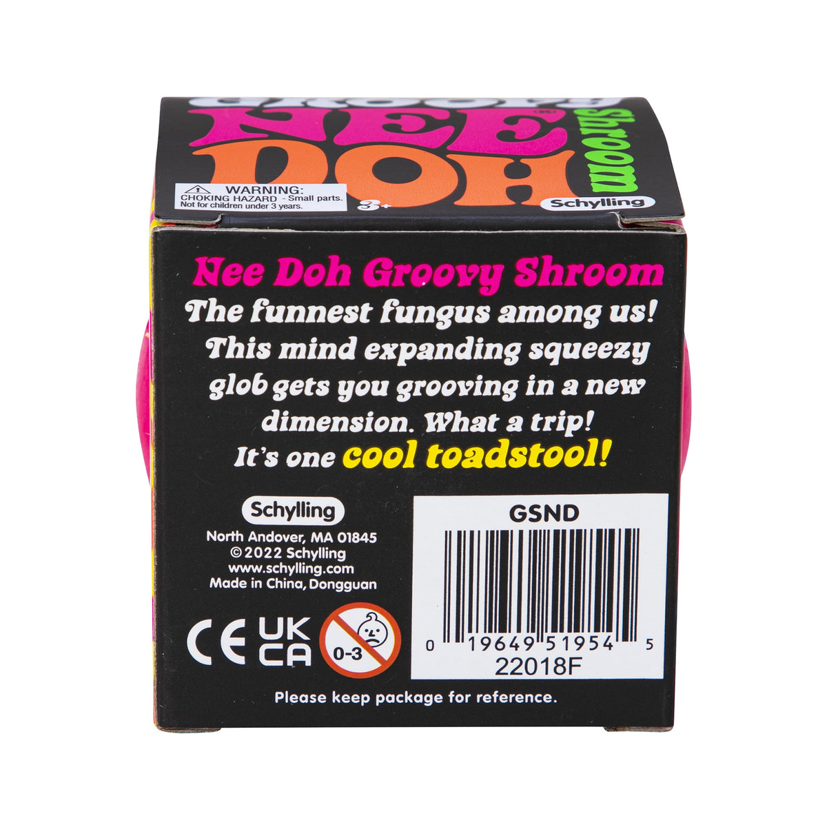 Groovy Shroom - Package Bottom - Orange with Pink Top Mushroom