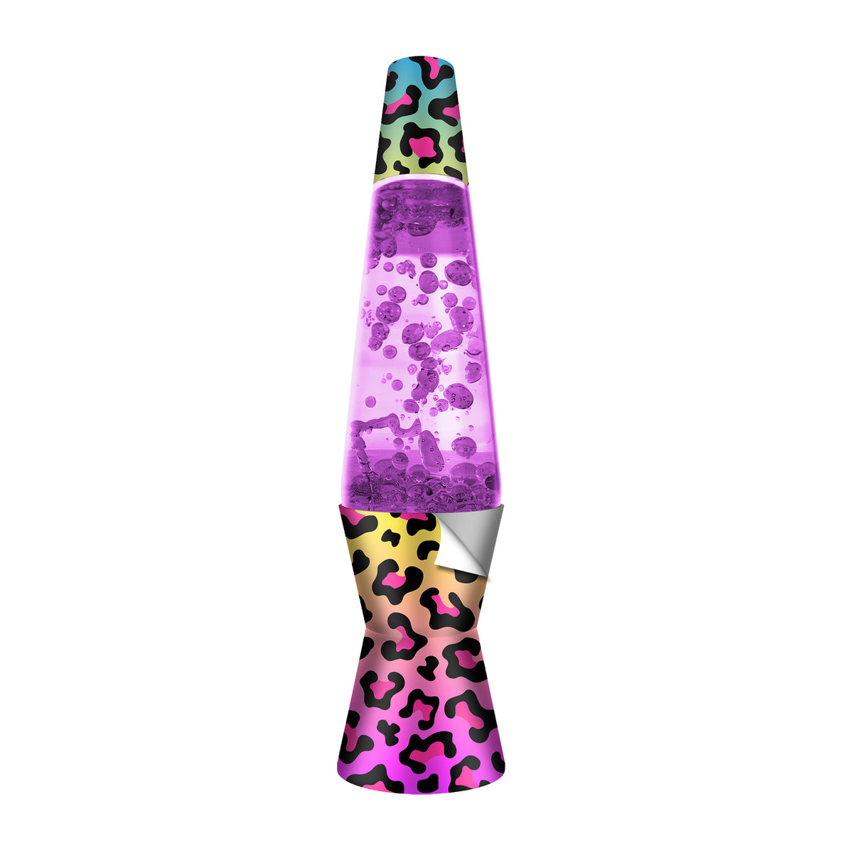 Make Your Own Lamp - Purple Lamp with Leopard Decal