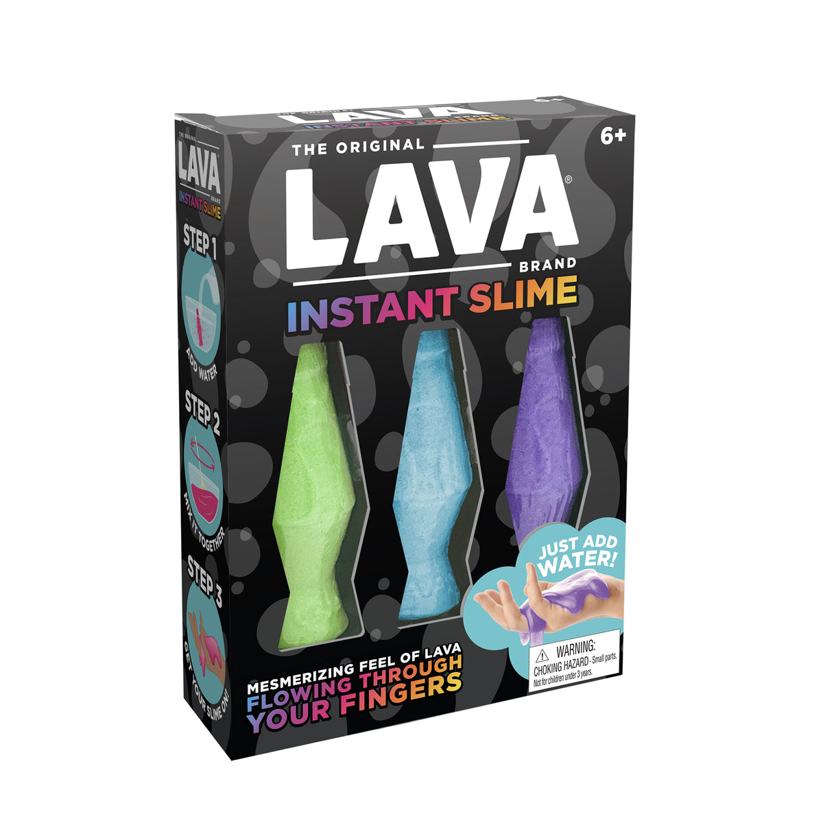 Instant Slime - Package Angle Right - Green, Blue, Purple