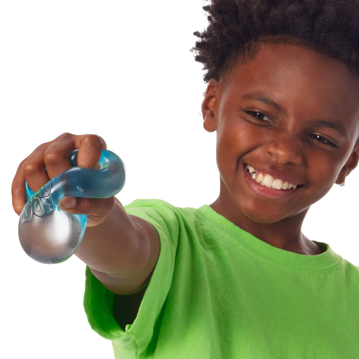 Nice Cube Lifestyle of boy squeezing blue Nice Cube